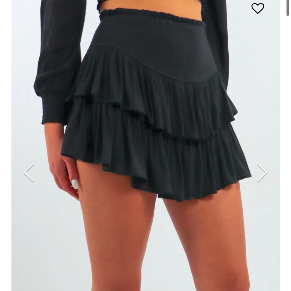 Rick n Rags Black Ruffled Skort